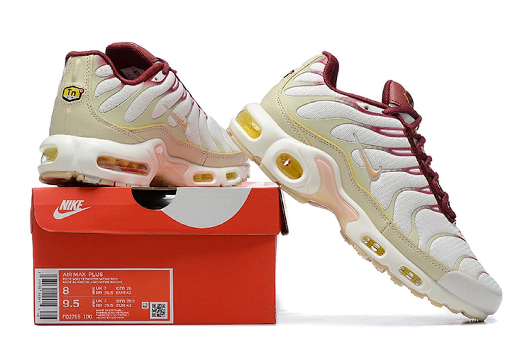Nike Air Max Plus — Branco Vermelho Dourado foto 02