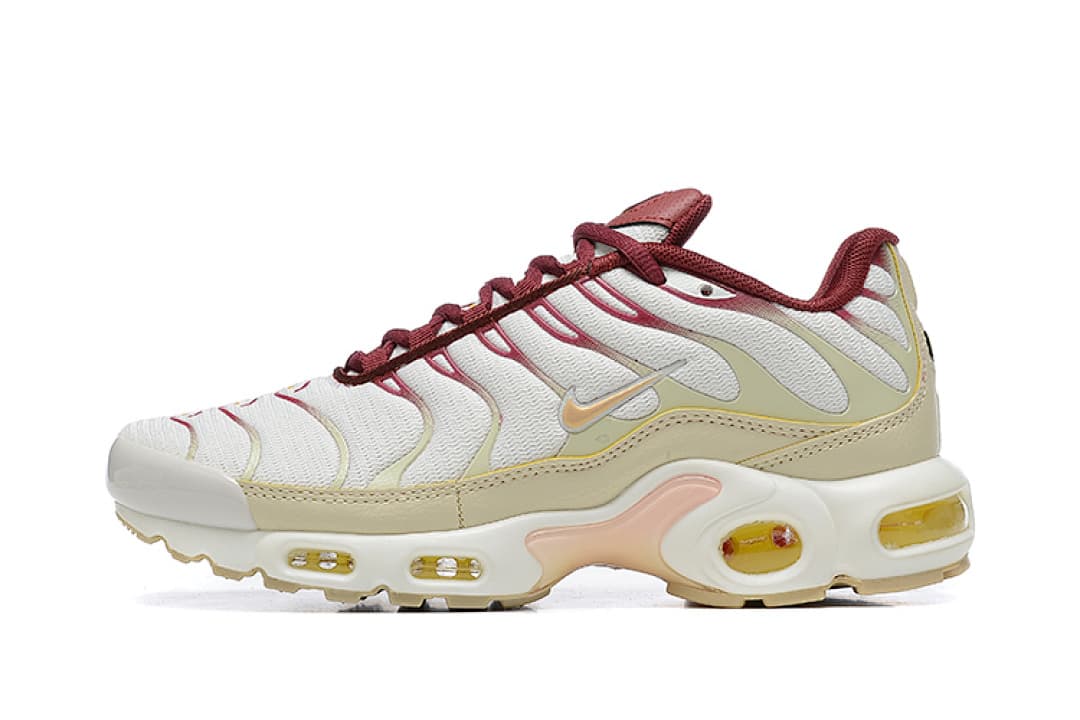 Nike Air Max Plus — Branco Vermelho Dourado foto 03