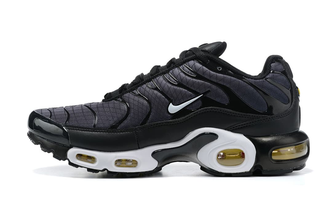 Nike Air Max Plus — Preto Branco Padrão Geométrico foto 03