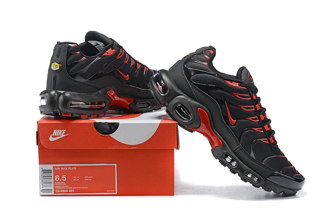 Nike Air Max Plus — Preto Vermelho Vibrante foto 01
