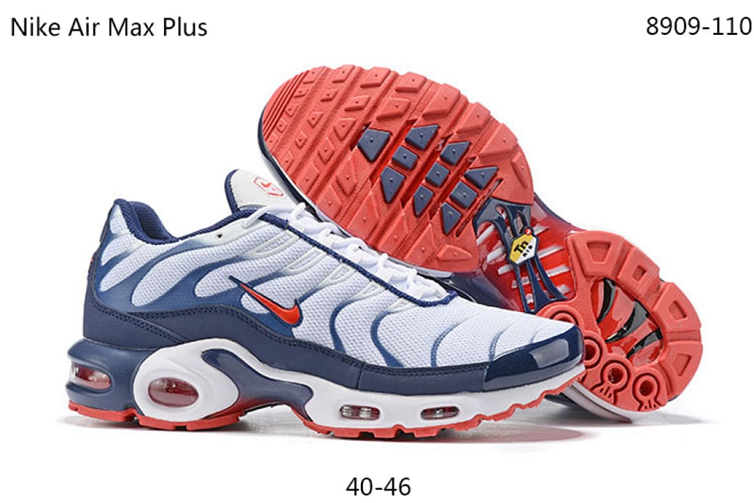 Nike Air Max Plus — Azul Marinho Branco Vermelho foto 03