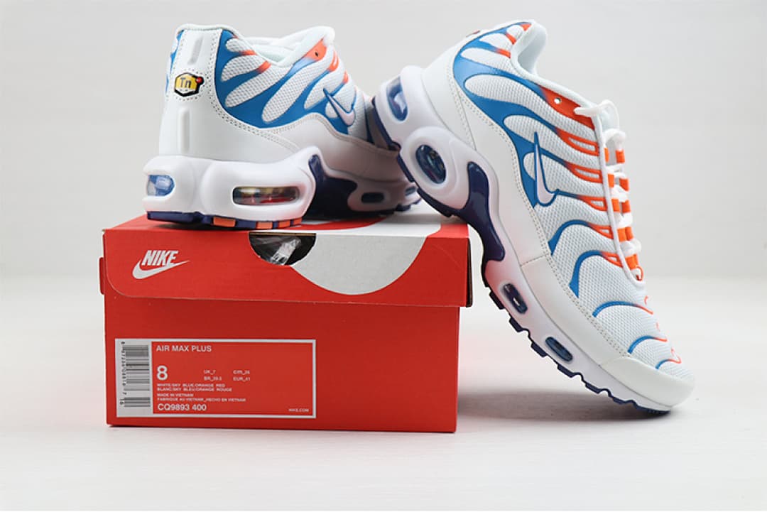 Nike Air Max TN — White, Blue & Orange foto 04