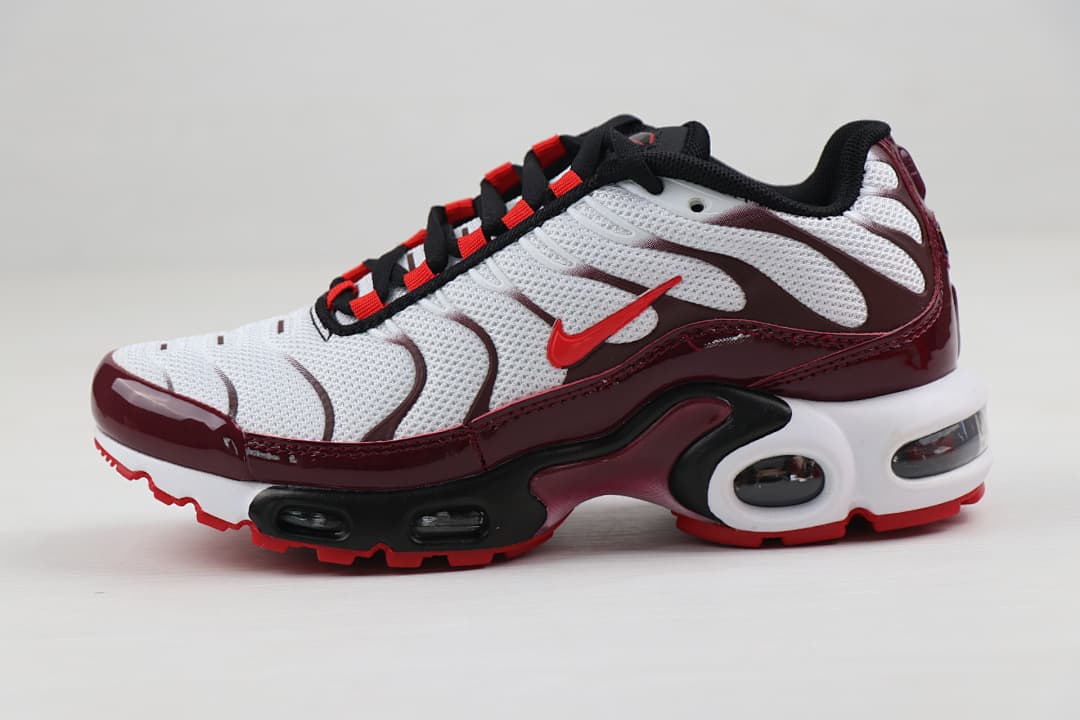 Nike Air Max TN — Branco Vinho Preto Vermelho foto 01