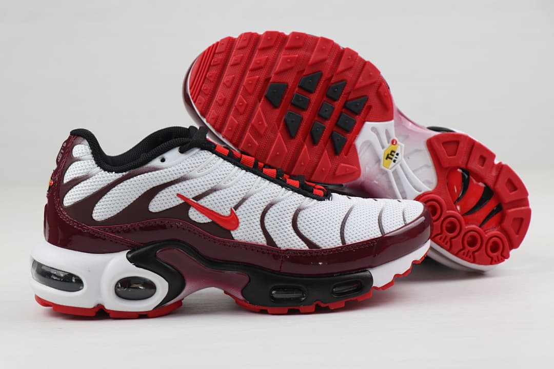 Nike Air Max TN — Branco Vinho Preto Vermelho foto 03