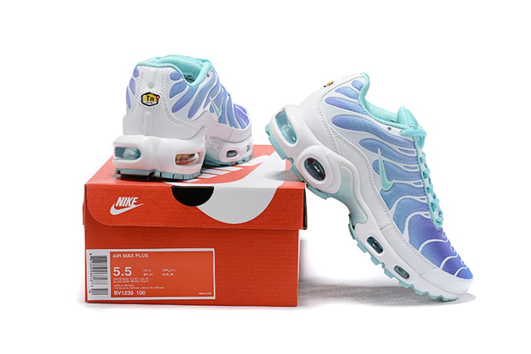 Nike Air Max TN — Branco Azul Roxo Turquesa foto 01