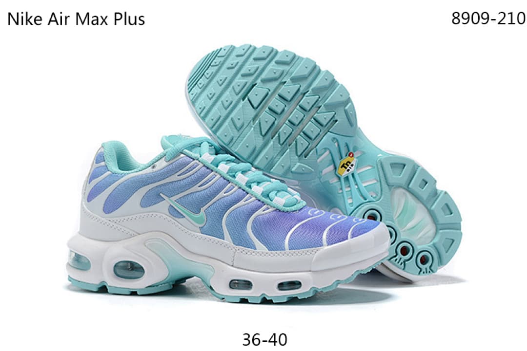 Nike Air Max TN — Branco Azul Roxo Turquesa foto 03