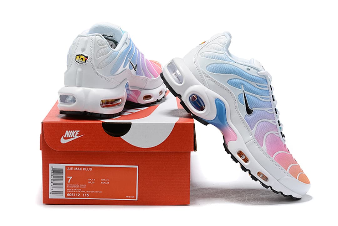 Nike Air Max TN — Branco Azul Rosa Gradiente foto 01
