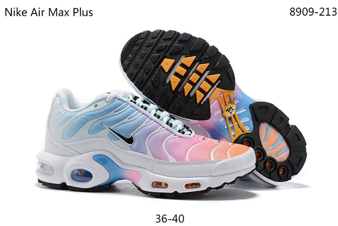 Nike Air Max TN — Branco Azul Rosa Gradiente foto 03