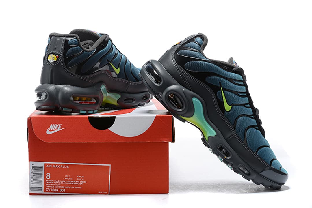 Nike Air Max TN — Preto Azul Verde Amarelo foto 04