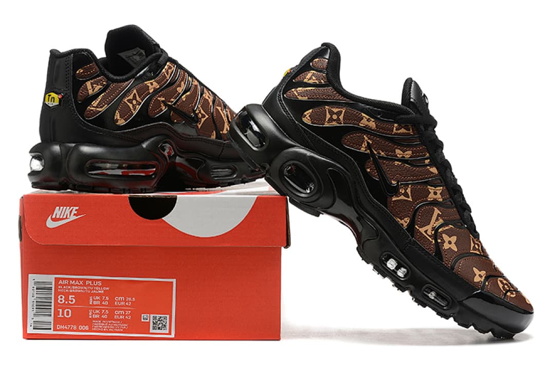 Nike Air Max TN — Preto Bege Padrão LV foto 01