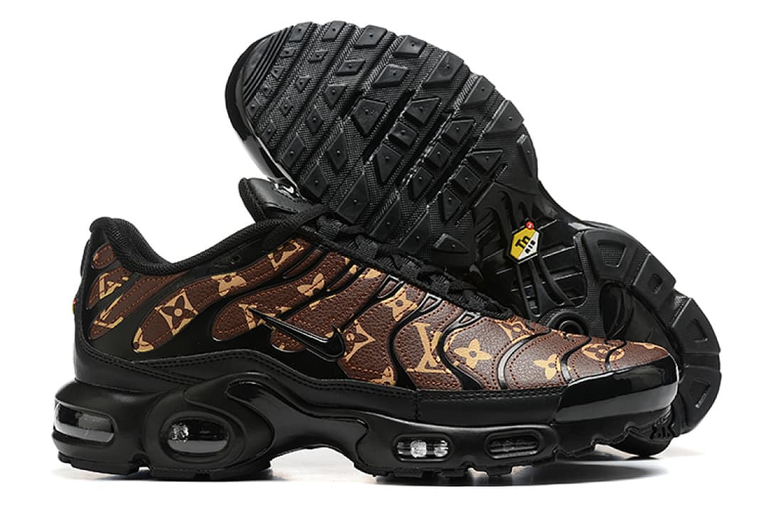 Nike Air Max TN — Preto Bege Padrão LV foto 02