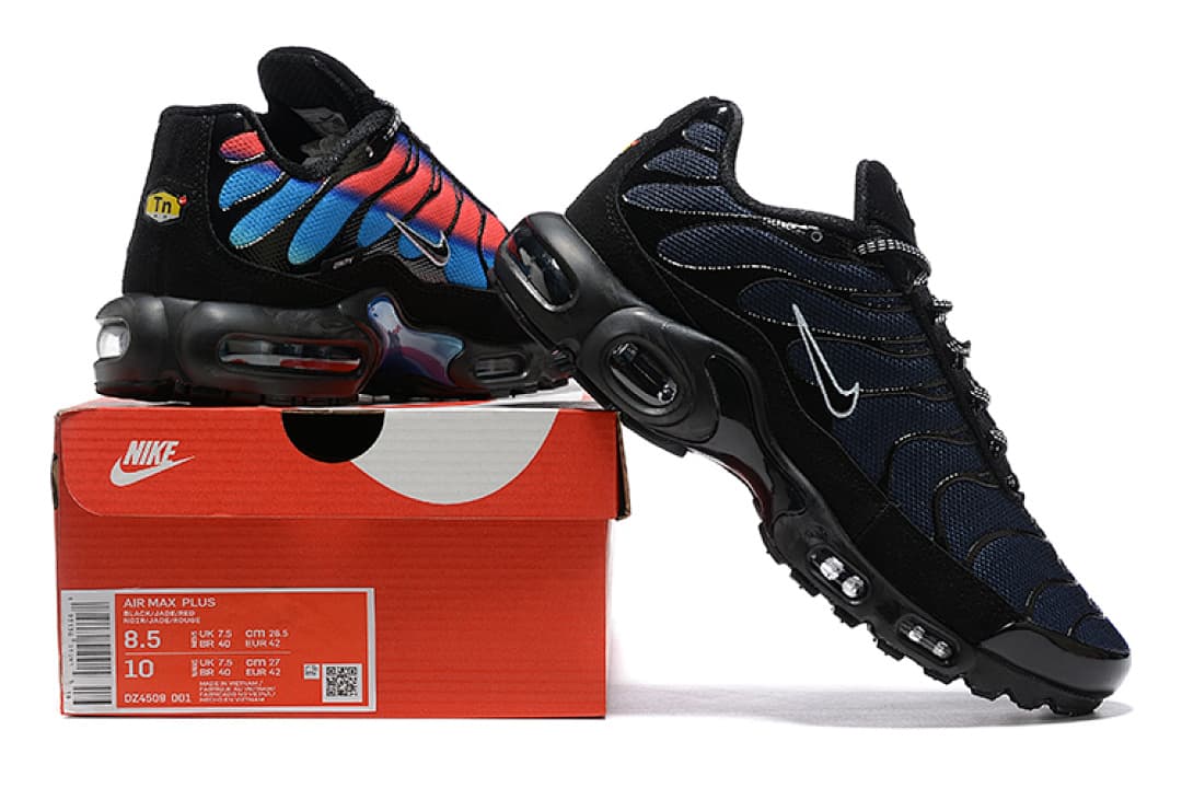 Nike Air Max TN — Preto com Azul e Laranja foto 02