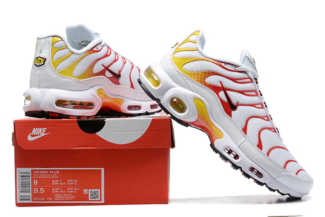 Nike Air Max TN — Branco com Vermelho e Amarelo foto 01