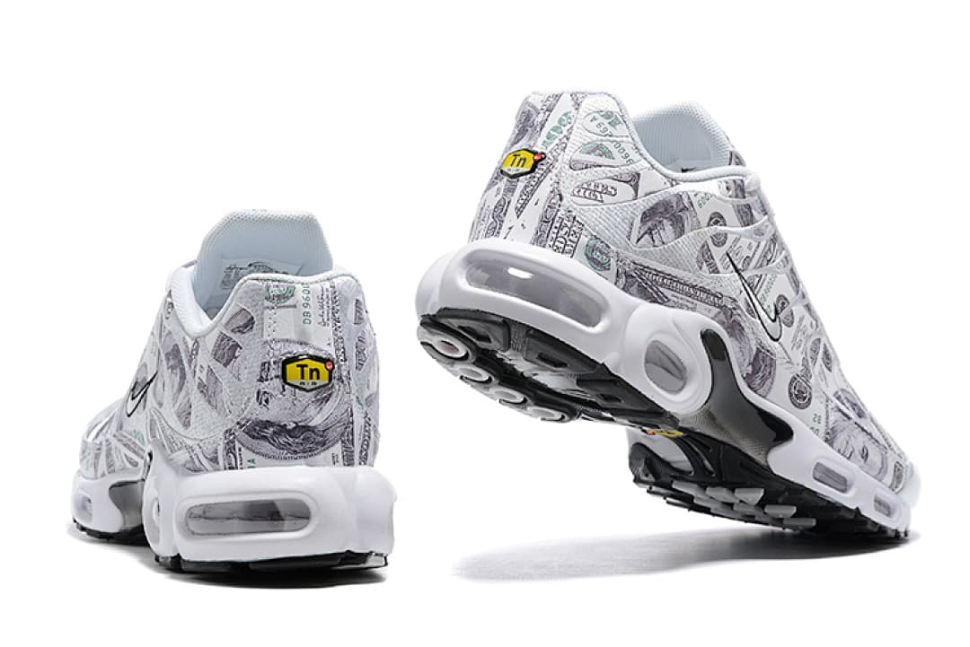 Nike Air Max TN — Branco com Padrão Notas de Dólar foto 04