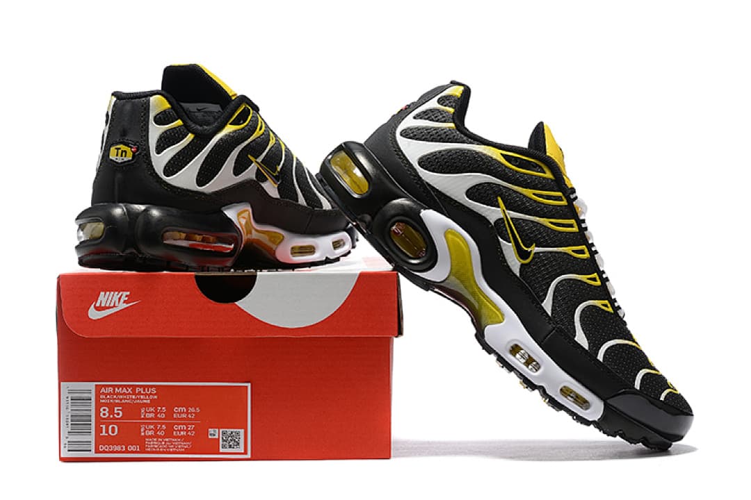 Nike Air Max TN — Preto com Amarelo e Branco foto 01