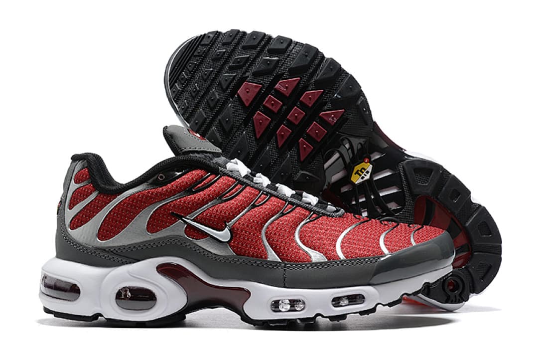 Nike Air Max TN — Cinzento com Vermelho e Branco foto 02