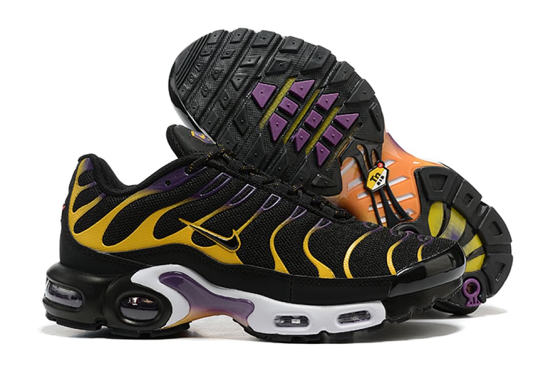 Nike Air Max TN — Preto com Amarelo e Púrpura foto 02