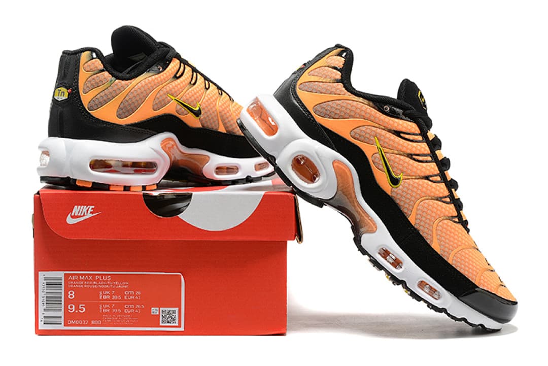 Nike Air Max Plus — Laranja Preto Branco foto 01