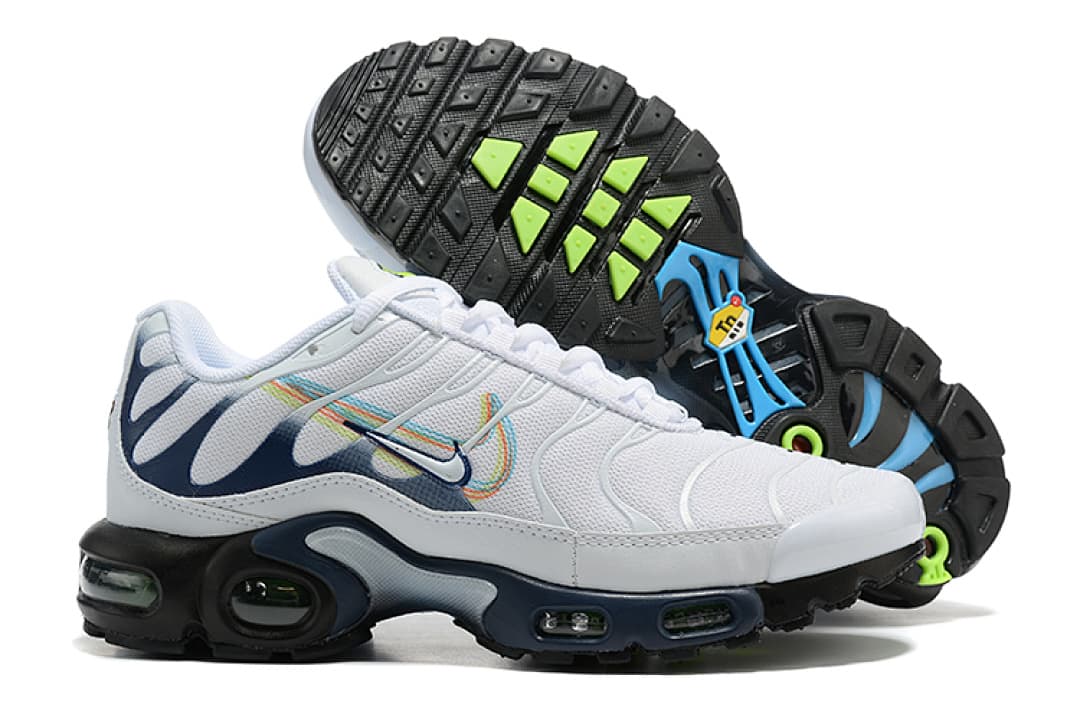 Nike Air Max Plus — Branco Navy Rainbow foto 02
