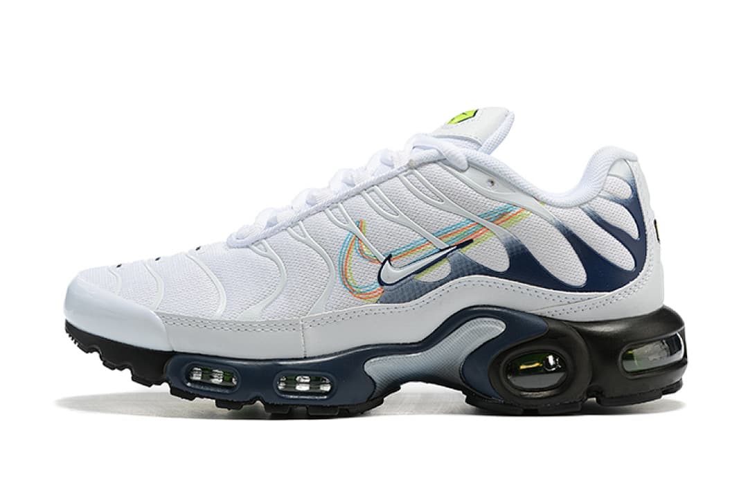 Nike Air Max Plus — Branco Navy Rainbow foto 03