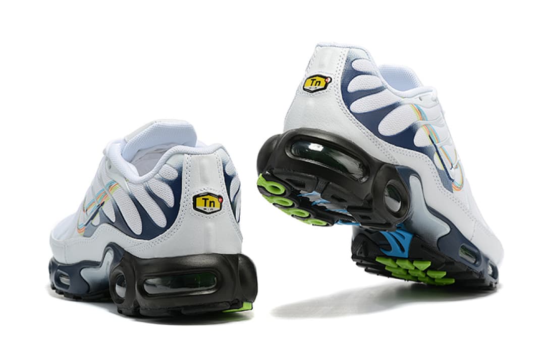 Nike Air Max Plus — Branco Navy Rainbow foto 04