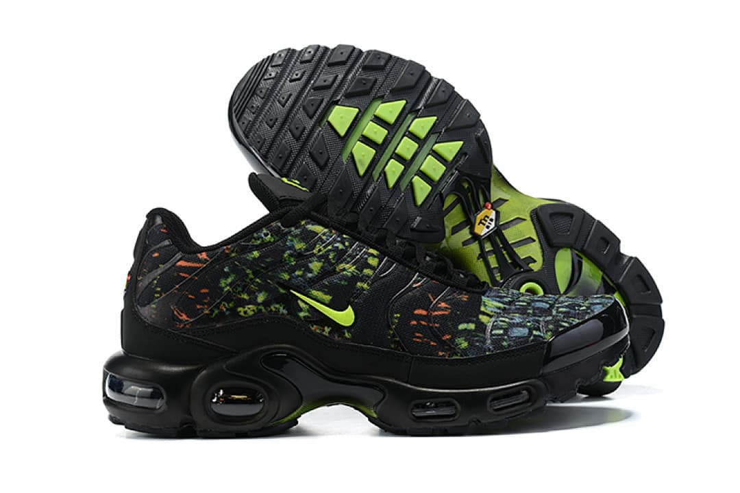 Nike Air Max Plus — Preto Neon Lime foto 02