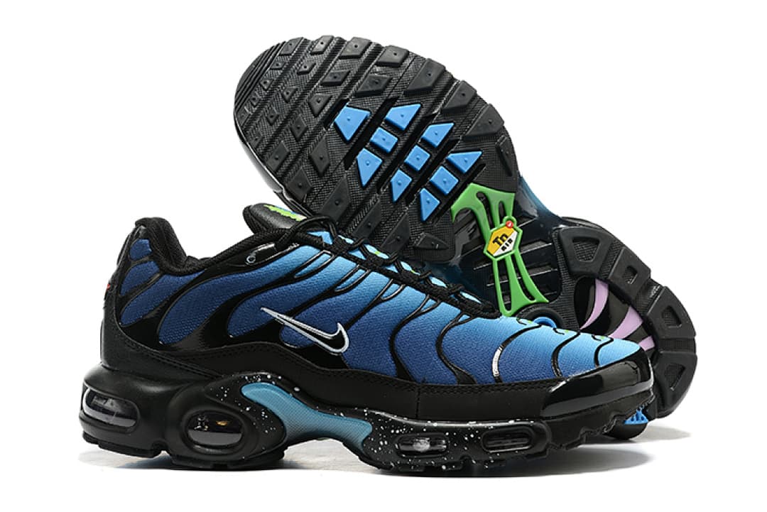 Nike Air Max Plus — Cinzento Preto Azul Brilhante foto 02