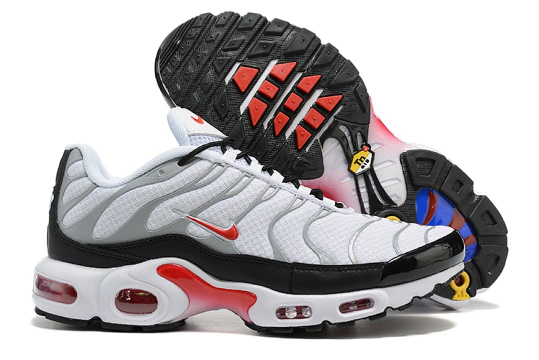 Nike Air Max TN — Branco Cinzento e Vermelho foto 02
