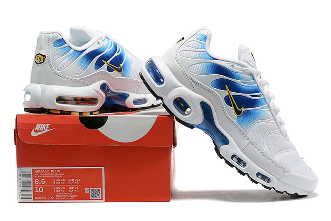 Nike Air Max TN — Branco Azul e Amarelo foto 01