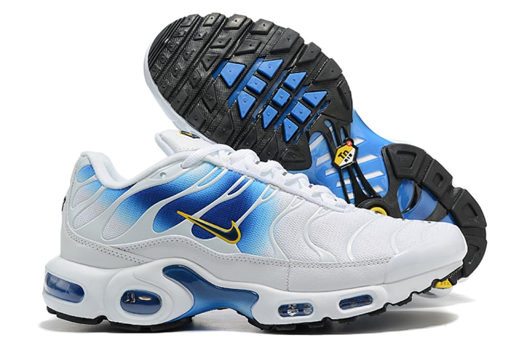 Nike Air Max TN — Branco Azul e Amarelo foto 02