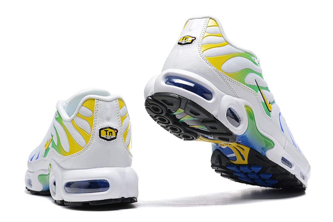 Nike Air Max TN — Branco Amarelo Verde e Azul foto 04