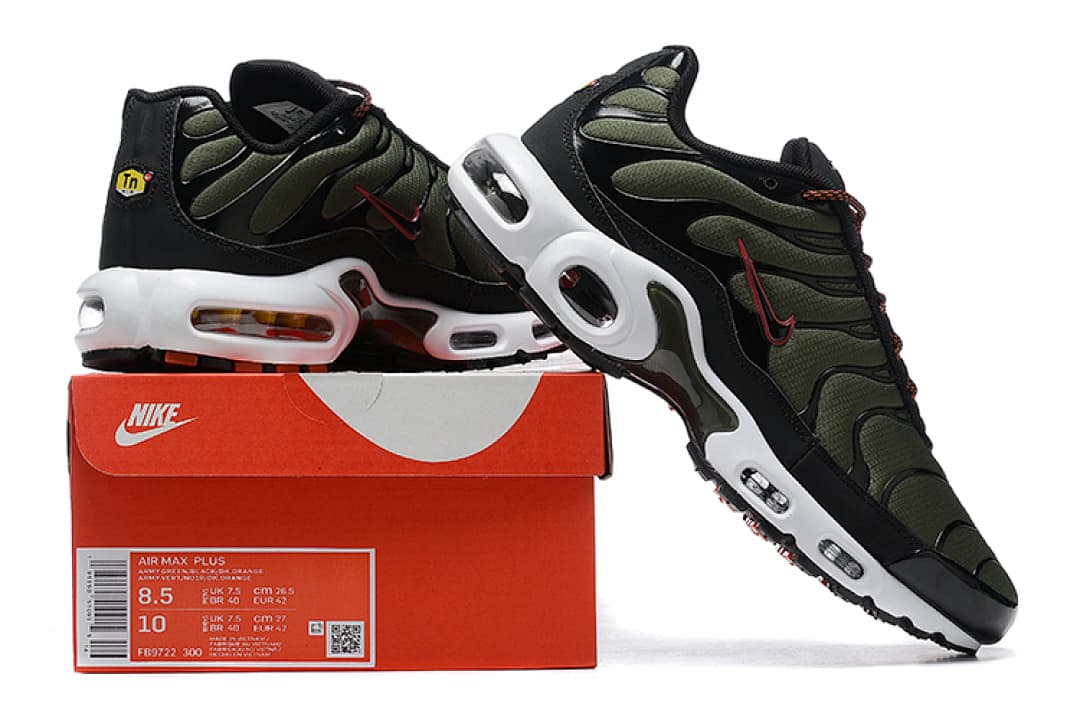 Nike Air Max TN — Preto Verde Oliva e Branco foto 01
