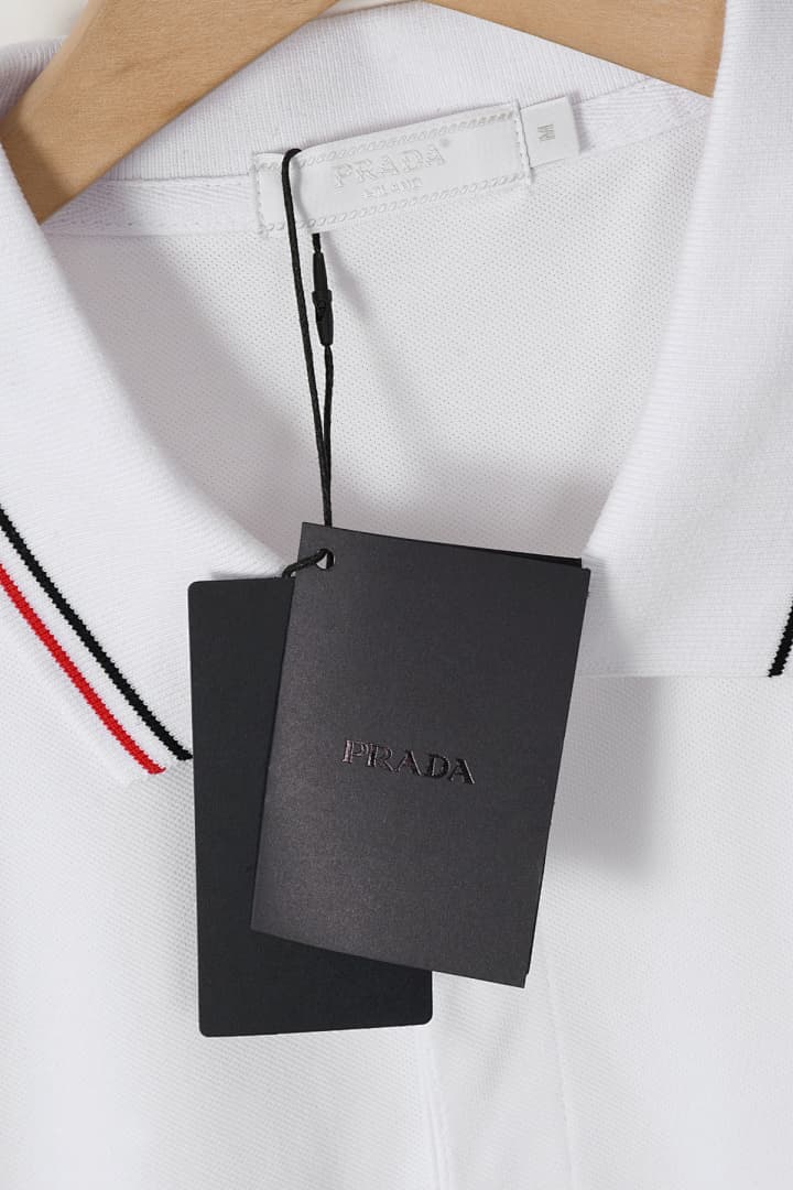 Prada Polo de Malha Piqué com Logo foto 07