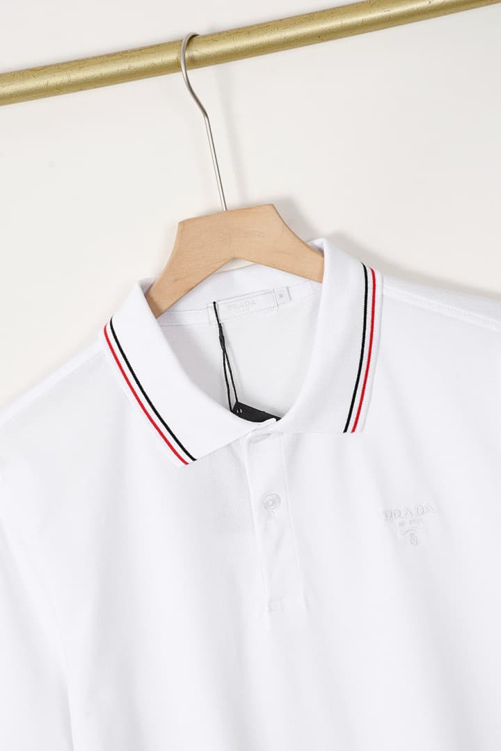 Prada Polo de Malha Piqué com Logo foto 08
