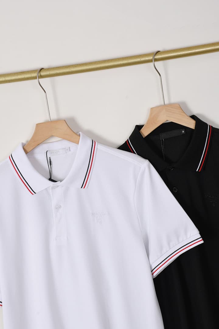 Prada Polo de Malha Piqué com Logo foto 13