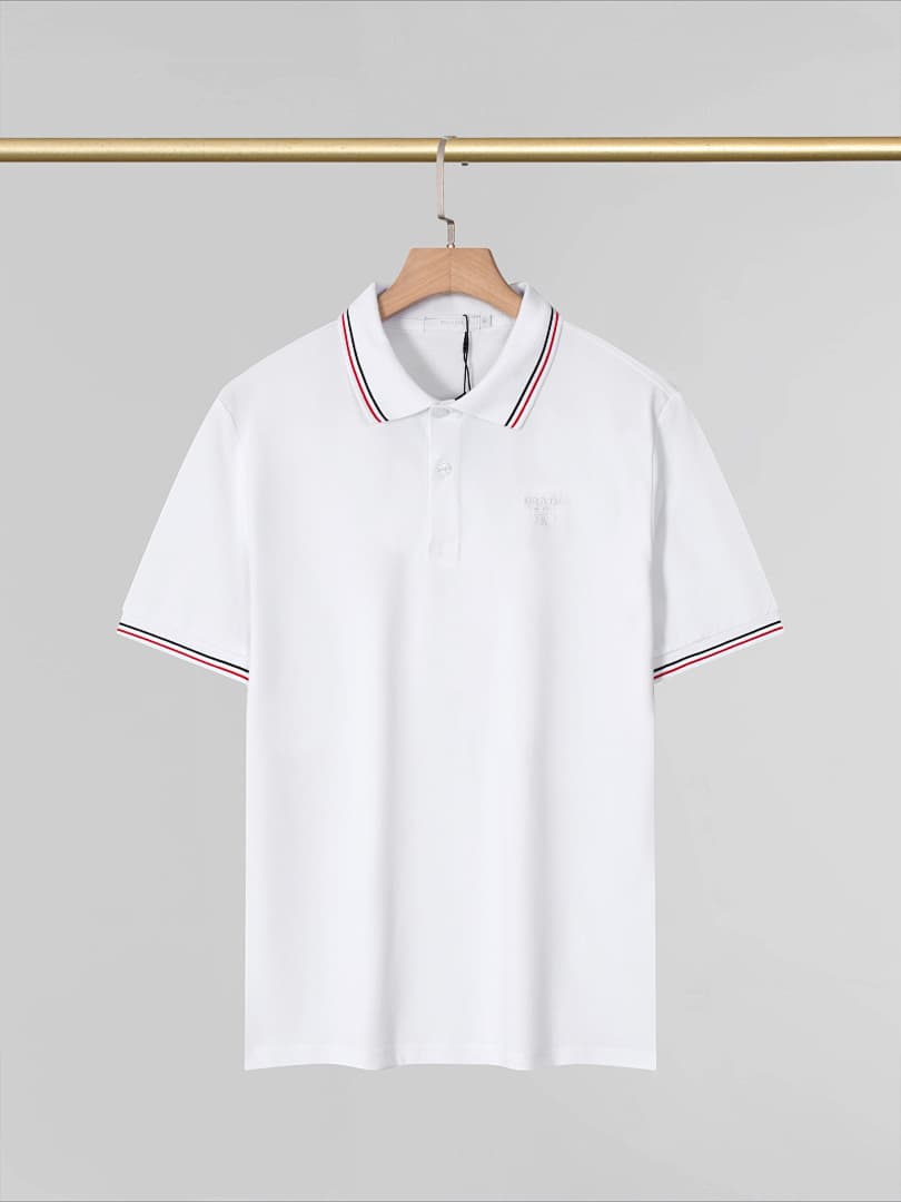 Prada Polo de Malha Piqué com Logo foto 14