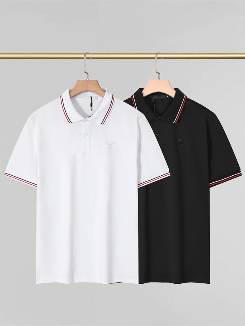 Prada Polo de Malha Piqué com Logo foto 16
