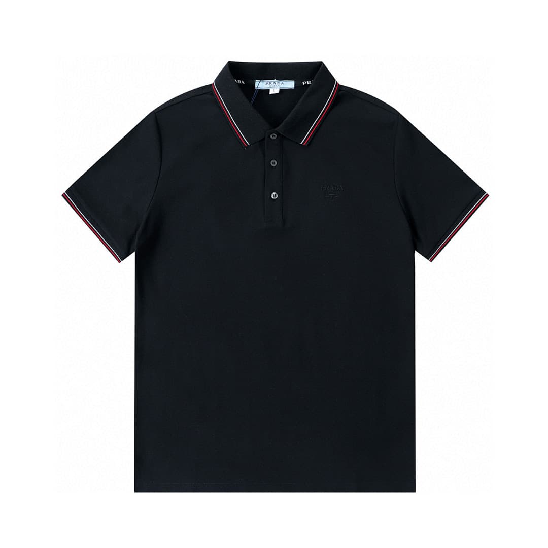Prada Polo com Colarinho Contrastante e Bordado foto 02