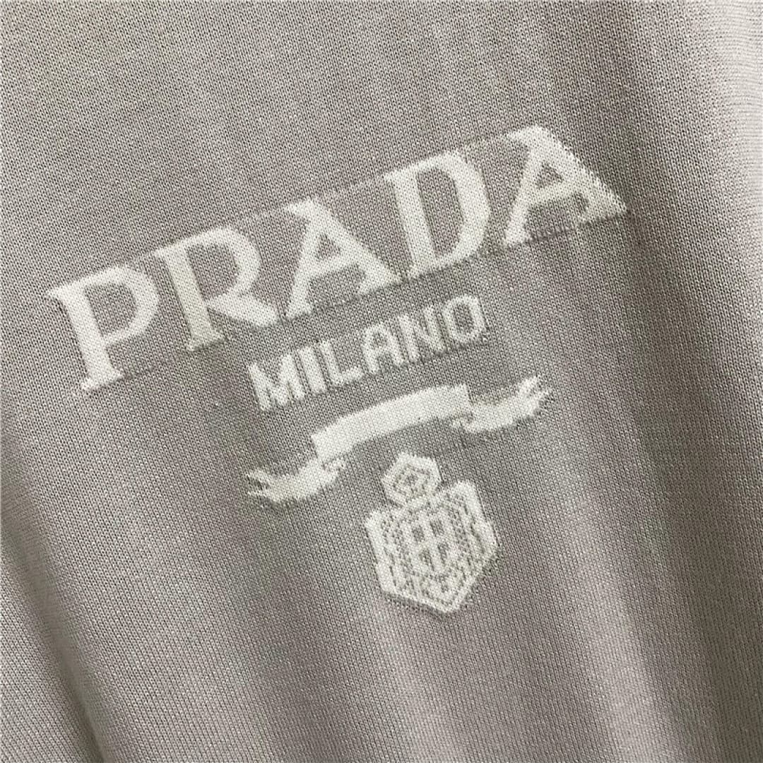 Prada T-Shirt de Malha Jacquard com Logo Milano foto 15