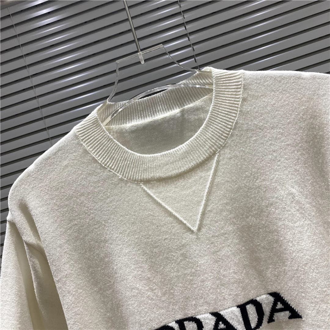 Prada T-Shirt de Malha Jacquard com Logo Milano foto 20