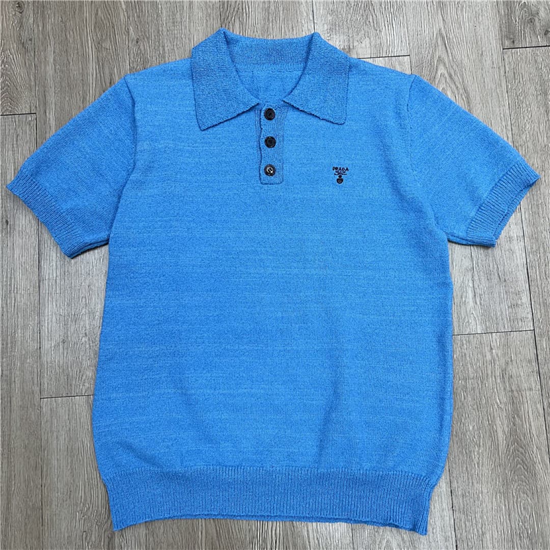 Polo Prada Azul Liso foto 11