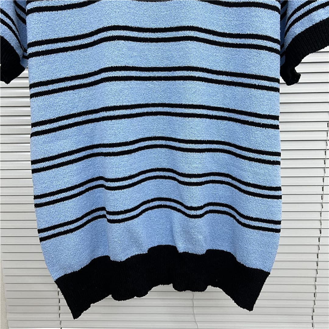 T-shirt Prada Riscas Azul-Preto foto 07