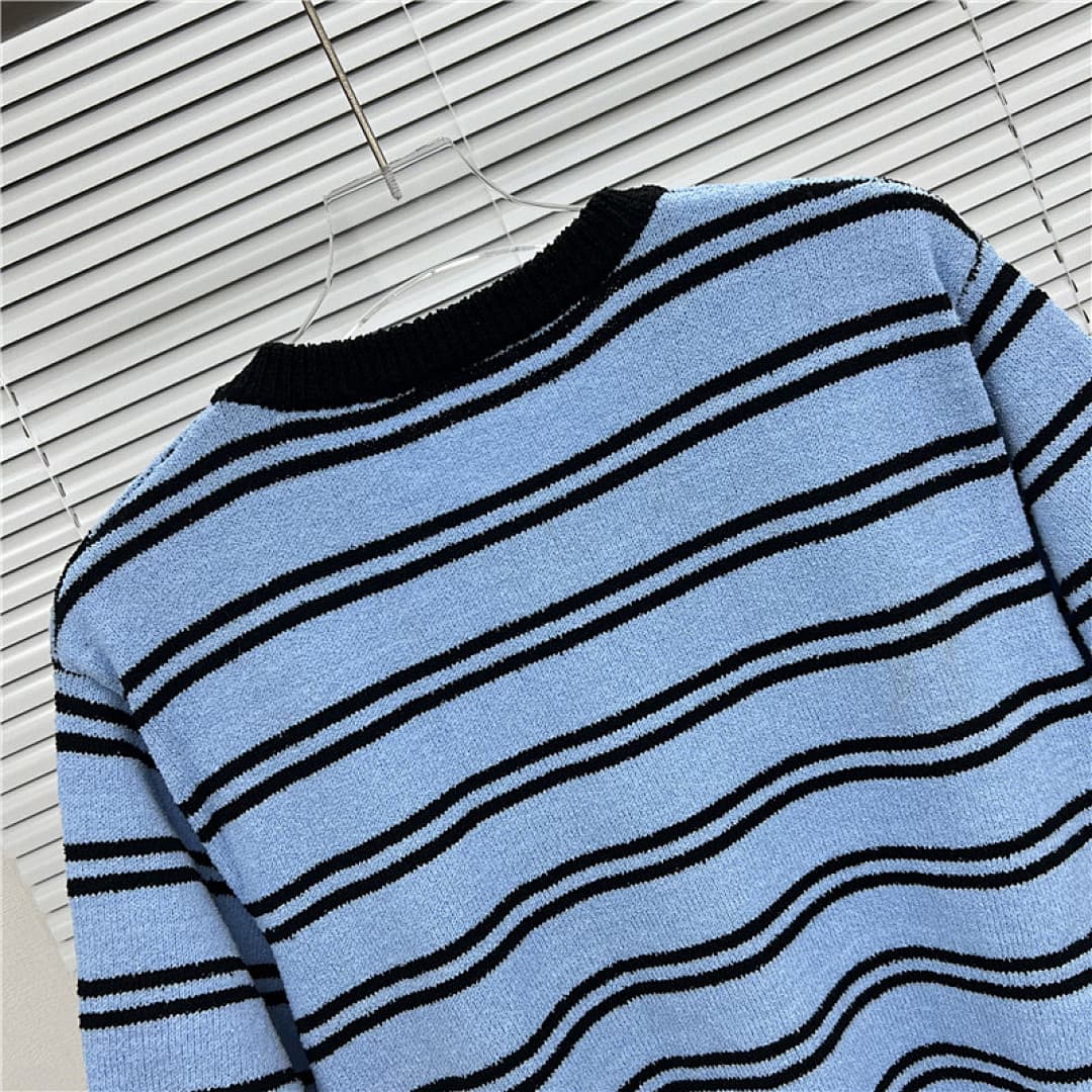 T-shirt Prada Riscas Azul-Preto foto 09