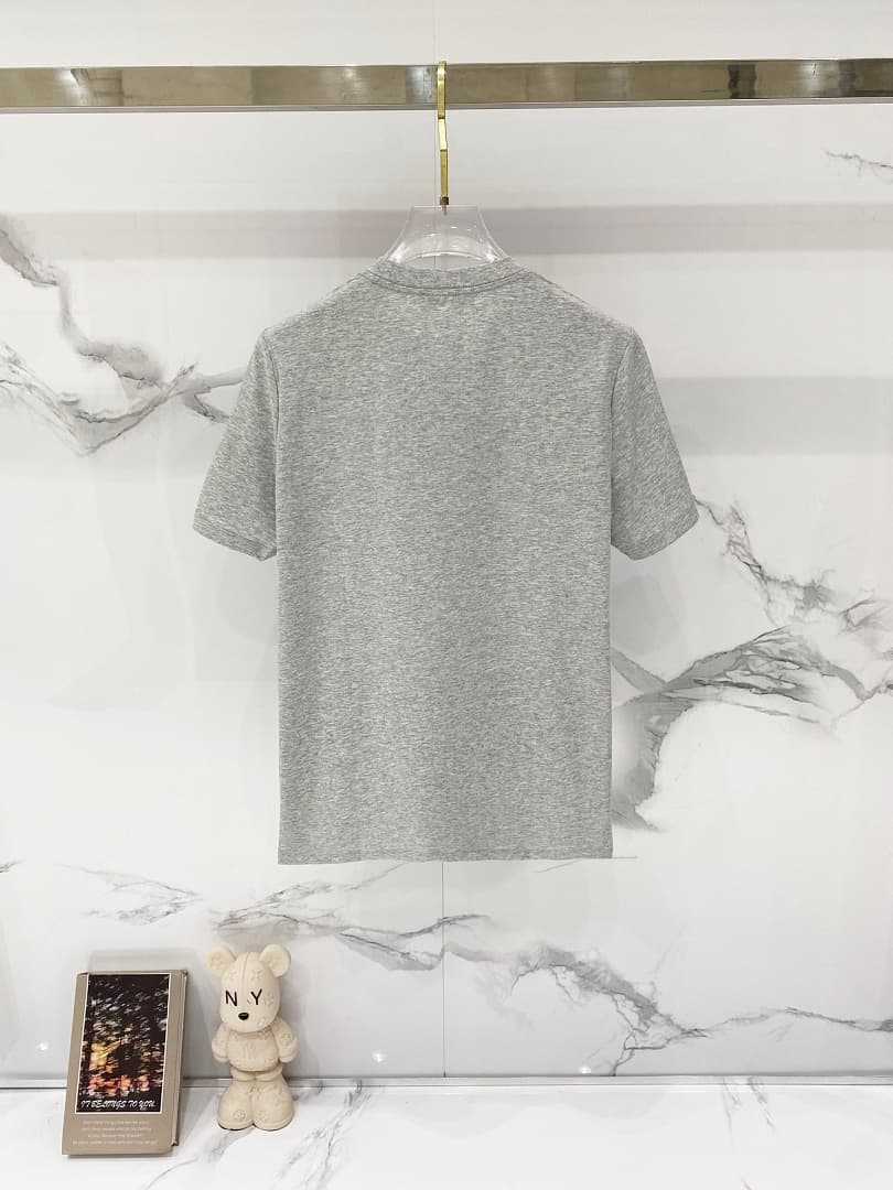 T-shirt Prada TT64 Logo Oval Cinzenta foto 02