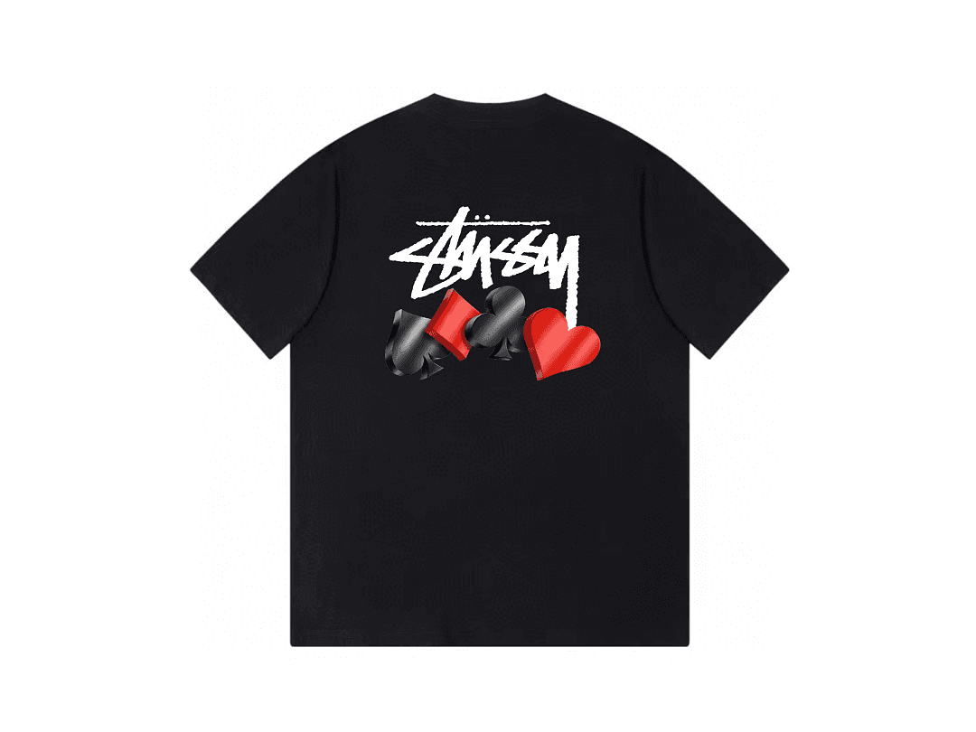 T-Shirt Stussy Poker Cards Pattern foto 01