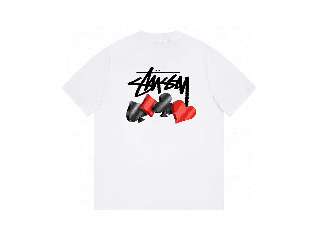 T-Shirt Stussy Poker Cards Pattern foto 03