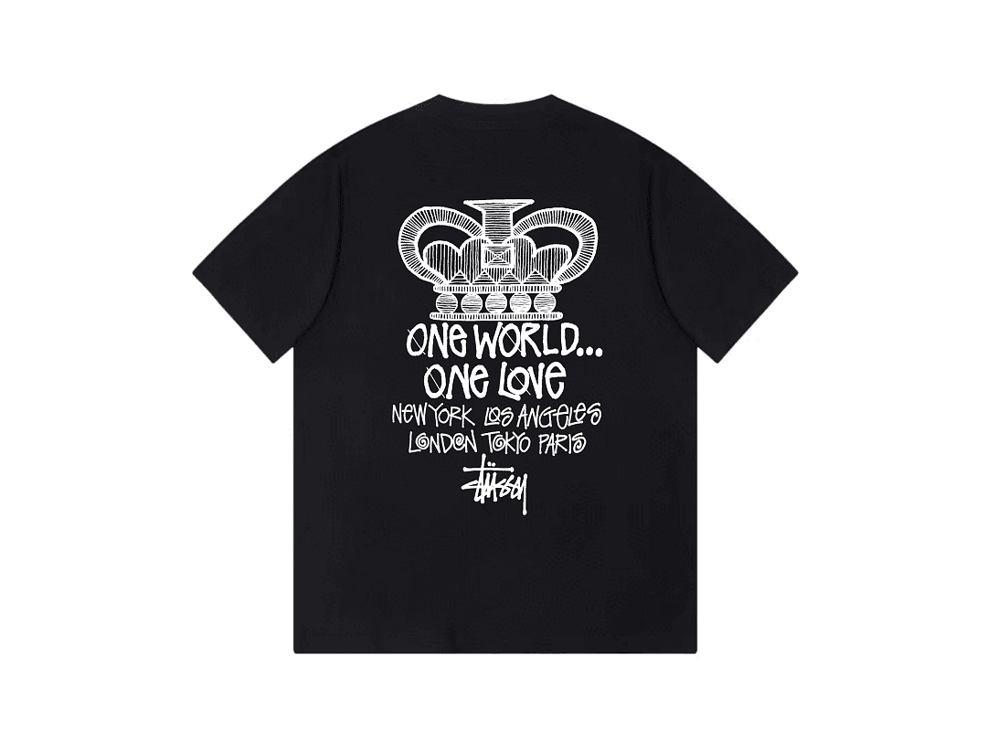 T-Shirt Stussy One World foto 14