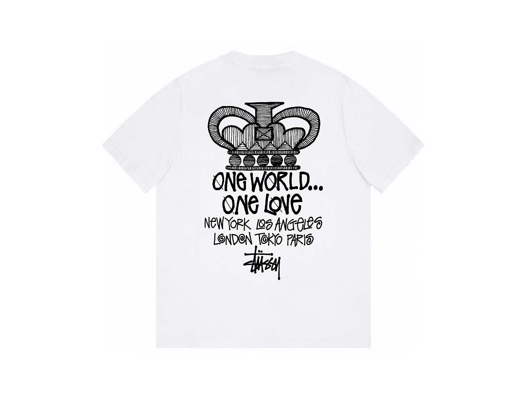 T-Shirt Stussy One World foto 17