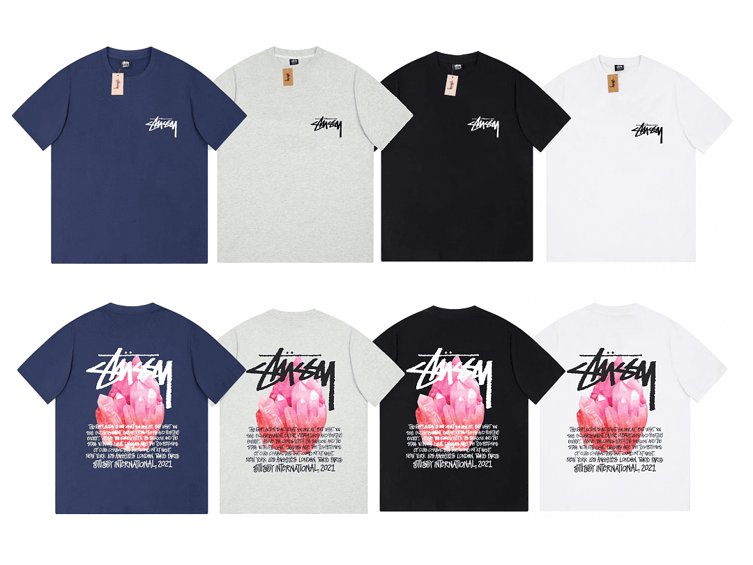 T-Shirt Stussy Pink Crystal Diamond foto 01