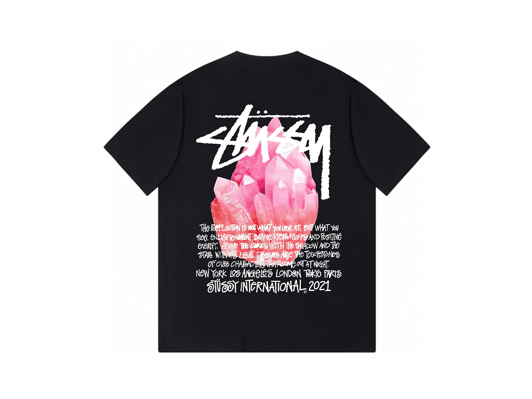 T-Shirt Stussy Pink Crystal Diamond foto 06